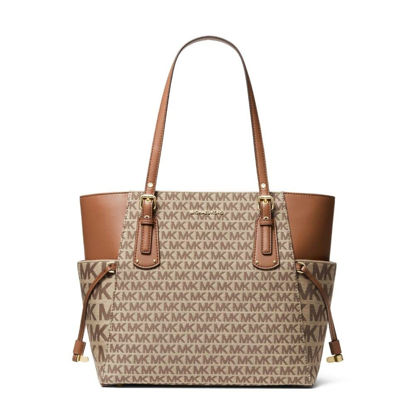 Picture of Michael Kors Voyager East/West Tote Beige/Ebony One Size