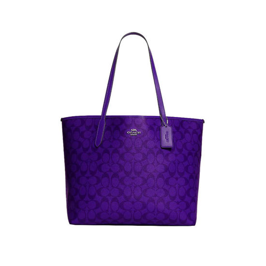 Coach city 2025 zip tote purple