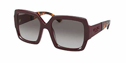 Picture of PR21XS UAN0A7 54MM Bordeaux / Gray Gradient Square Sunglasses for Women +. FREE Complimentary Eyewear Kit