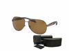 Picture of Prada PS53PS LIFESTYLE 5AV5Y1 62M Gunmetal/Brown Polarized Pilot Sunglasses For Men+FREE Complimentary Eyewear Care Kit