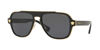 Picture of Versace VE2199 MEDUSA CHARM 100281 56M Black/Grey Polarized Square Sunglasses For Men+ BUNDLE With Designer iWear Complimentary Eyewear Kit