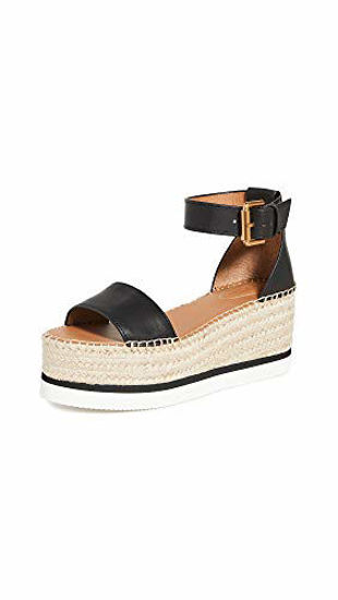 Picture of See by Chloe Women's Glyn Platform Espadrilles, Nero, Black, 6 Medium US