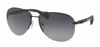 Picture of Prada PS56MS DG05W1 62M Black Rubber/Grey Gradient Polarized Pilot Sunglasses For Men For Women+ BUNDLE With Designer iWear Complimentary Eyewear Kit