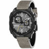 Picture of Men's Hawker Hunter Retrograde Chronograph Sea Gray with Grey Genuine Leather Strap Watch 45mm - AV-4052-03