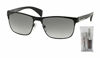 Picture of Prada PR51OS CONCEPTUAL FAD3M1 58M Matte Black/Black/Grey Gradient Rectangle Sunglasses For Men+ BUNDLE With Designer iWear Complimentary Eyewear Kit