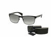 Picture of Prada PR51OS CONCEPTUAL FAD3M1 58M Matte Black/Black/Grey Gradient Rectangle Sunglasses For Men+ BUNDLE With Designer iWear Complimentary Eyewear Kit