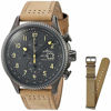 Picture of AVI-8 Men's 'Hawker Hunter' Quartz Stainless Steel and Leather Aviator Watch, Color:Beige (Model: AV-4036-06)