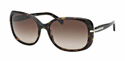 Picture of Prada PR08OS CONCEPTUAL 2AU6S1 57M Havana/Brown Gradient Rectangle Sunglasses For Women+FREE Complimentary Eyewear Care Kit