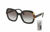 Picture of Prada PR16US HERITAGE Square 3890A7 54M Black/Medium Havana/Grey Gradient Sunglasses For Women + BUNDLE with Designer iWear Complimentary Eyewear Kit