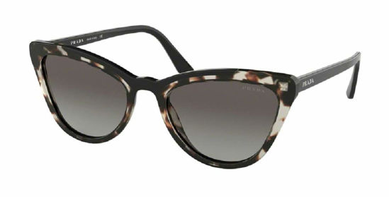 Picture of Prada PR01VS CATWALK 3980A7 56M Opal Spotted Brown/Black/Grey Gradient Cat Eye Sunglasses For Women + BUNDLE With Designer iWear Complimentary Eyewear Kit