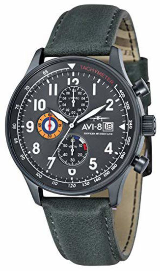 AVI-8 Hawker Hunter Day Date Edition Quartz Watch, Green, 45 mm, AV-40 -  Iguana Sell