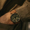 Picture of AVI-8 Mens 42mm Spitfire Lock Chronograph Bronze Green Japanese Quartz Pilot Watch with Leather Strap AV-4089-02