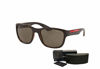 Picture of Prada PS01US ACTIVE 5645G1 59M Havana Demishiny/Brown Pillow Sunglasses For Men For Women+FREE Complimentary Eyewear Care Kit