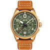 Picture of AVI-8 Spitfire AV-4089-02 Lock Bronze Green Japanese Meca-Quartz Chronograph Watch | Stainless Steel/Tan/Green