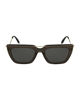 Picture of Alexander McQueen AM0169S 001 Transparent Dark Grey/Light Gold AM0169S Square