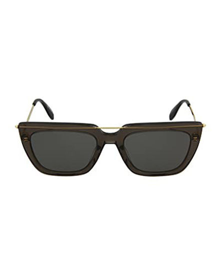 Picture of Alexander McQueen AM0169S 001 Transparent Dark Grey/Light Gold AM0169S Square