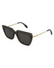 Picture of Alexander McQueen AM0169S 001 Transparent Dark Grey/Light Gold AM0169S Square