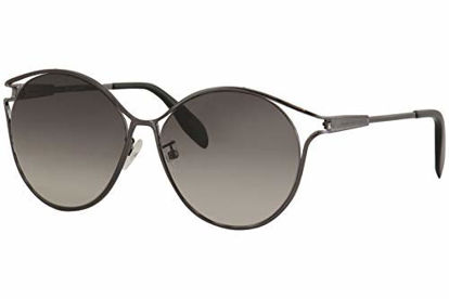 Picture of Sunglasses Alexander McQueen AM 0210 SA- 001 RUTHENIUM/GREY