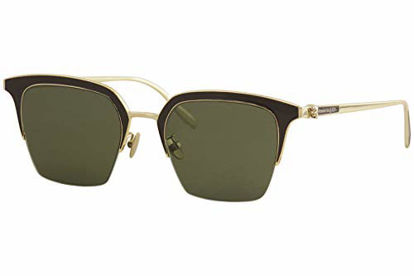 Picture of Alexander McQueen Men's Iconic AM0213SA AM/0213/SA 002 Gold Sunglasses 54mm