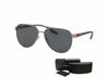 Picture of Prada PS54TS LIFESTYLE 5AV5Z1 58M Gunmetal/Grey Polarized Pilot Sunglasses For Men+FREE Complimentary Eyewear Care Kit