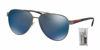 Picture of Prada PS54TS LIFESTYLE DG1387 58M Gunmetal Rubber/Dark Grey Blue Pilot Sunglasses For Men+FREE Complimentary Eyewear Care Kit