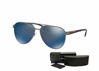 Picture of Prada PS54TS LIFESTYLE DG1387 58M Gunmetal Rubber/Dark Grey Blue Pilot Sunglasses For Men+FREE Complimentary Eyewear Care Kit