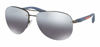 Picture of Prada PS56MS DG12F2 65M Gunmetal Rubber/Grey Mirror Gradient Silver Polarized Pilot Sunglasses For Men For Women+FREE Complimentary Eyewear Care Kit