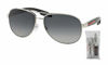 Picture of Prada PS53PS LIFESTYLE 1BC5W1 62M Steel/Grey Gradient Polarized Pilot Sunglasses For Men+FREE Complimentary Eyewear Care Kit