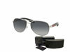 Picture of Prada PS53PS LIFESTYLE 1BC5W1 62M Steel/Grey Gradient Polarized Pilot Sunglasses For Men+FREE Complimentary Eyewear Care Kit