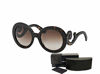 Picture of Prada PR27NS CATWALK 2AU6S1 55M Havana/Brown Gradient Round Sunglasses For Women+FREE Complimentary Eyewear Care Kit