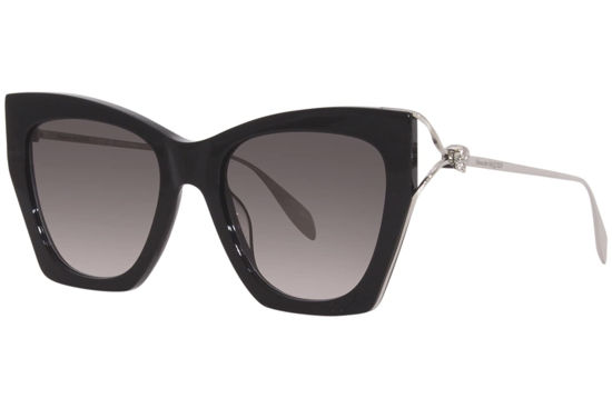 Picture of Alexander McQueen AM0375S Black/Grey Shaded 53/19/145 women Sunglasses