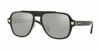 Picture of Versace VE2199 MEDUSA CHARM 10006G 56M Matte Black/Light Grey Mirror Silver Square Sunglasses For Men+ BUNDLE With Designer iWear Complimentary Eyewear Kit