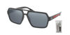 Picture of Prada PS01XS UFK07H 59MM Grey Rubber / Polarized Dark Grey Mirror Silver Rectangle Sunglasses for Men + BUNDLE With Designer iWear Complimentary Eyewear Kit