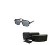 Picture of Prada PS01XS UFK07H 59MM Grey Rubber / Polarized Dark Grey Mirror Silver Rectangle Sunglasses for Men + BUNDLE With Designer iWear Complimentary Eyewear Kit