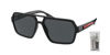 Picture of Prada PS01XS 1AB02G 59MM Black / Polarized Dark Grey Rectangle Sunglasses for Men + BUNDLE With Designer iWear Complimentary Eyewear Kit