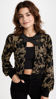 Picture of Alice + Olivia Women's Kitty Puff Sleeve Cardigan, Black/Gold, S