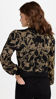 Picture of Alice + Olivia Women's Kitty Puff Sleeve Cardigan, Black/Gold, S