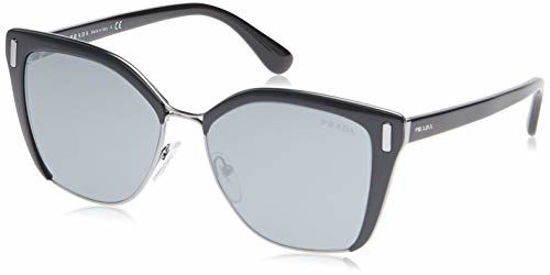 Picture of Prada 0PR 56TS Black/Gunmetal/Grey Mirror Black One Size