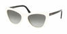 Picture of Prada PR01VS CATWALK 7S30A7 56M Ivory/Grey Gradient Cat Eye Sunglasses For Women + FREE Complimentary Eyewear Care Kit