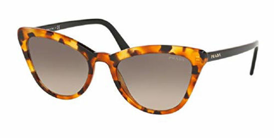 Picture of Prada PR01VS CATWALK UF33D0 56M Orange Havana/Light Brown Gradient Light Grey Cat Eye Sunglasses For Women + FREE Complimentary Eyewear Care Kit