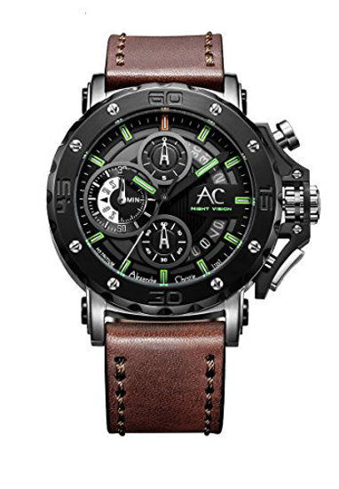 Alexandre Christie 6295 MTR Silver Black Automatic Watch for Men