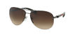 Picture of Prada PS56MS 5AV6S1 62M Gunmetal/Brown Gradient Pilot Sunglasses For Men For Women + BUNDLE with Designer iWear Complimentary Eyewear Kit