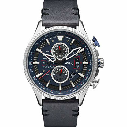 Picture of Men's Hawker Hunter Avon Chronograph Marine Grey with Grey Genuine Leather Strap Watch 45mm - AV-4064-04