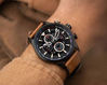 Picture of Men's Hawker Hunter Avon Chronograph Desert Brown with Dark Brown Genuine Leather Strap Watch 45mm - AV-4064-06