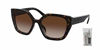 Picture of PR24XS 2AU6S1 52MM Havana / Brown Gradient Rectangle Sunglasses for Women + FREE Complimentary Eyewear Kit