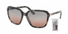 Picture of Prada PR10VS HERITAGE 510756 58M Grey Havana/Brown Gradient Blue Pillow Sunglasses For Women+FREE Complimentary Eyewear Care Kit