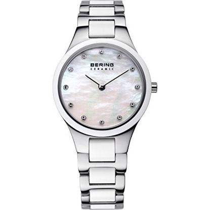 Picture of BERING Time | Women's Slim Watch 32327-701 | 27MM Case | Ceramic Collection | Stainless Steel Strap with Ceramic Links | Scratch-Resistant Sapphire Crystal | Minimalistic - Designed in Denmark