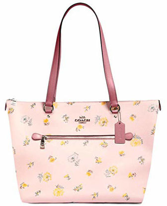 Picture of COACH Gallery Tote with Dandelion Floral Print - blossom green multi pink multi