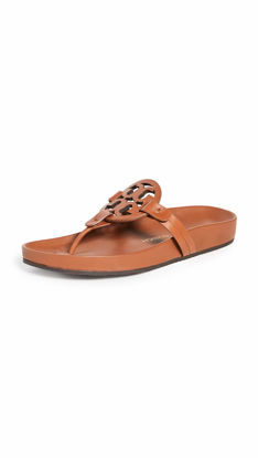 Picture of Tory Burch Women's Miller Cloud Sandals, Aged Camello, Tan, Brown, 9 Medium US