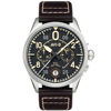 Picture of AVI-8 Spitfire AV-4089-01 Lock Midnight Oak Japanese Meca-Quartz Chronograph Watch | Stainless Steel/Brown/Black